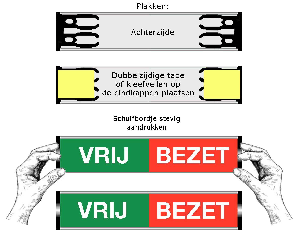 Montage handleiding plakken schuifbordje