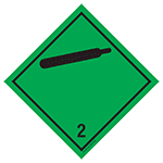 Gevaarsetiket Niet ontvlambaar gas