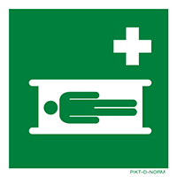 Pictogram brancard ISO 7010