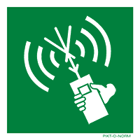 Pictogram draagbare radiotelefoon ISO 7010
