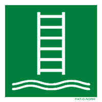Pictogram inschepingsladder ISO 7010