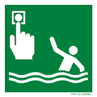 Pictogram melder persoon overboord ISO 7010