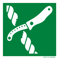 Pictogram mes reddingsvlot ISO 7010