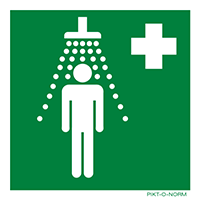 Pictogram nooddouche ISO 7010