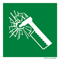 Pictogram noodhamer ISO 7010