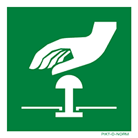 Pictogram noodstop knop ISO 7010