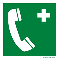 Pictogram noodtelefoon ISO 7010