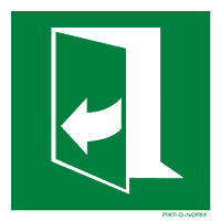 Pictogram rechts trekken om te openen ISO 7010