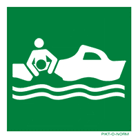 Pictogram reddingsboot ISO 7010