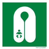 Pictogram reddingsvest baby ISO 7010