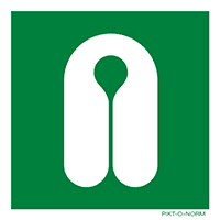 Pictogram reddingsvest ISO 7010