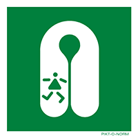 Pictogram reddingsvest kind ISO 7010