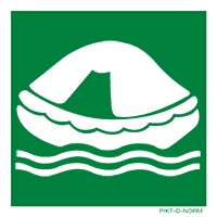 Pictogram reddingsvlot ISO 7010