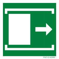 Pictogram schuifdeur naar rechts ISO 7010