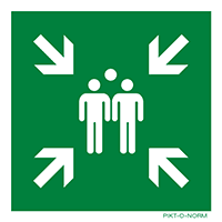 Pictogram verzamelplaats ISO 7010