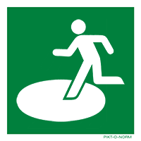 Pictogram natuurramp toevluchtsoord ISO 7010