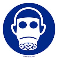 Pictogram adembescherming verplicht volgens ISO 7010