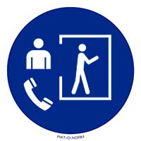 Pictogram toetreding tot ruimte alleen toegestaan onder toezicht volgens ISO 7010