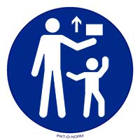 Pictogram buiten bereik van kinderen houden volgens ISO 7010