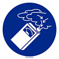 Pictogram gasdetector verplicht volgens ISO 7010