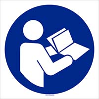 Pictogram instructie lezen verplicht volgens ISO 7010