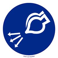 Pictogram luchttoevoer starten volgens ISO 7010