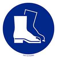Pictogram veiligheidsschoenen verplicht volgens ISO 7010