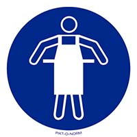 Pictogram beschermend schort verplicht volgens ISO 7010
