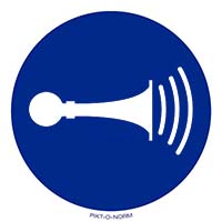 Pictogram toeteren verplicht volgens ISO 7010