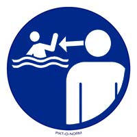 Pictogram toezicht houden verplicht volgens ISO 7010