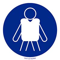 Pictogram reddingsvest verplicht volgens ISO 7010