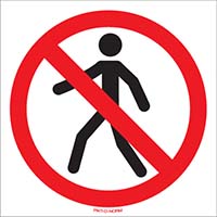 Pictogram geen doorgang volgens ISO 7010