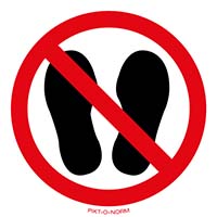 Pictogram niet betreden volgens ISO 7010