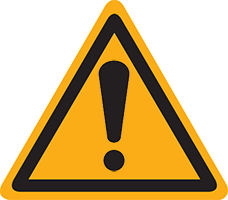 Pictogram algemene waarschuwing volgens ISO 7010