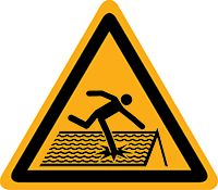Pictogram waarschuwing kwetsbaar dak volgens ISO 7010