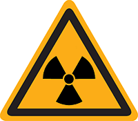 Pictogram waarschuwing radioactieve stoffen volgens ISO 7010