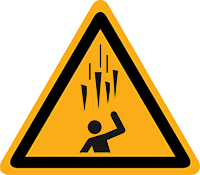 Pictogram waarschuwing vallend ijs volgens ISO 7010