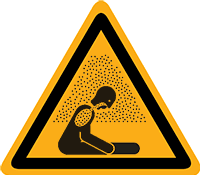 Pictogram waarschuwing verstikkingsgevaar volgens ISO 7010