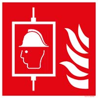 Pictogram brandweer lift volgens ISO 7010