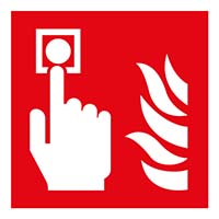 Pictogram handbrandmelder volgens ISO 7010