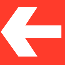 Pictogram rode rechte pijl